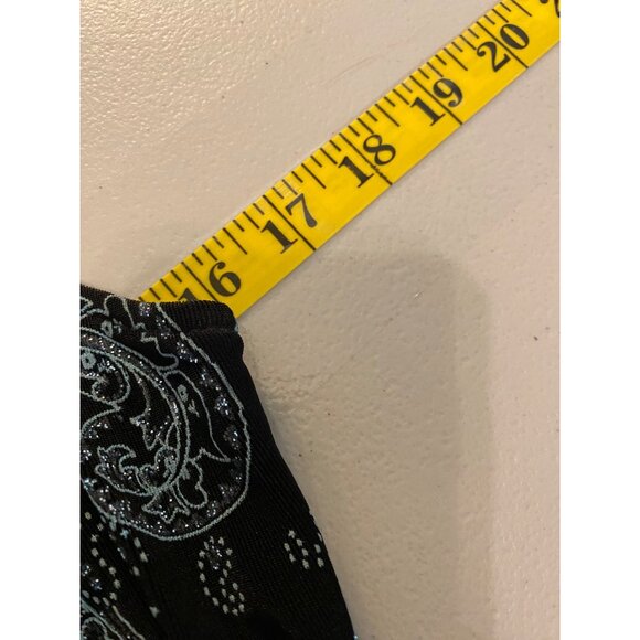 Alex Evenings Black Blue Paisley Print Jacket & Tank Set Medium - Picture 15 of 16